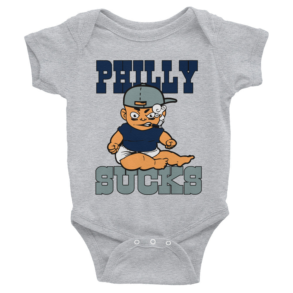 Dallas Sucks Baby Onesie | Philadelphia Football | Go Birds | Phillygoat Athletic Heather / 6-12m